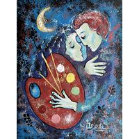 Панно на картоне акрил