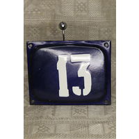 Ретро табличка на дом из 50-х номер "13"