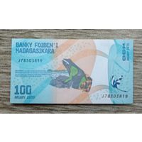 Werty71 Мадагаскар 100 ариари 2017 UNC банкнота Лягушка