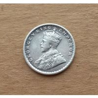 Британская Индия, 2 анна 1915 г., серебро 0.917, Георг V (1910-1936)