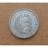 ФРГ, 5 марок 1966 г., серебро 0.625, 250 лет со дня смерти Г.В.Лейбница