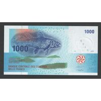 Коморские острова Коморы 1000 франков 2005 года. Тип P-16а. Состояние UNC!