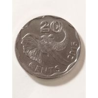 Свазиленд 20 центов 2015