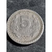 Индия 5 рупий 2001