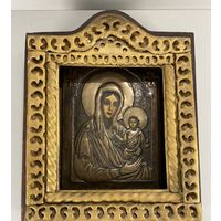 Икона Пресвятой Богородицы в Киоте, 19 век! Красота!