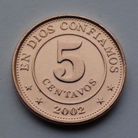 Никарагуа 5 сентаво, 2002