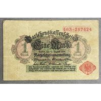 Банкнота 1 марка 1914 год. Германская империя. С рубля без МЦ.