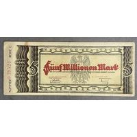 Банкнота 5 миллионов марок 1923 год. Кайзерслаутерн Веймарская республика.