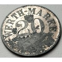 20 Werth-Marke. Жетон платежный. Германия. 1920-е гг.