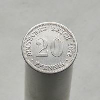 Германия 20 пфеннигов 1876 F