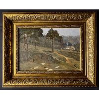 Корженевский А.С "Юрьева горка", 1973г. Картон, масло. Размер 24х34 см.