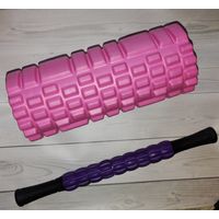 Комплект: валик для фитнеса и массажер
