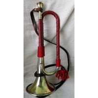 Охотничий горн, рожок с ремешком. СССР. 16.