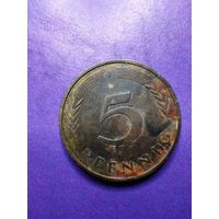 Германия ФРГ 5 пфеннингов 1983 J