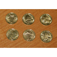 Армения 2014 компл. 6 монет Деревья UNC