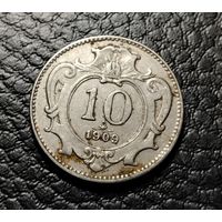 Австро-Венгрия. 10 геллер 1909