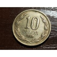 Чили 10 песо 1988