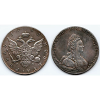 КОПИЯ 1 рубль 1783 СПБ ММ