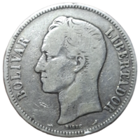 5 боливар  серебро 1904