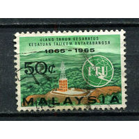 Малайзия - 1965 - 100-летие Международного союза электросвязи 50С - [Mi.13] - 1 марка. Гашеная.  (LOT Gw20)-T3P17