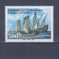 [1098] Италия 1992. Корабли.Парусники.Колумб. MNH