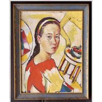 Каталожный Кищенко А.М "Маша", 1985г. Холст масло. Размер с рамой 44х56 см.