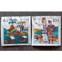 Марки Германия 1992 год 500 лет открытия Америки Серия из 2-х марок