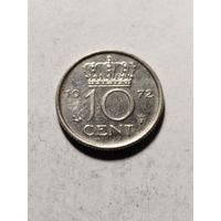 Нидерланды 10 центов 1972