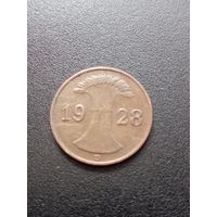 Веймарская Республика 1 пфенниг 1928 г. D