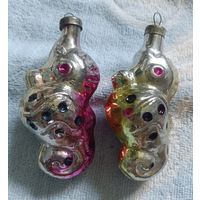 Елочные игрушки, стекло, морской конек