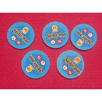 Фишки кепсы caps Человек паук spider man. Цена за все фишки.