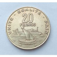 Джибути 20 франко 1991г.