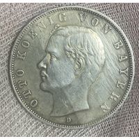 Монета 3 марки 1913 год. Бавария. Германская Империя. Отто I