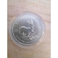 ЮАР Крюгеррленд. 2018 г.Унция.. СЕРЕБРА. Пруф