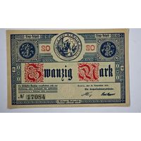1918 год 20  марок  Германия нотгельд