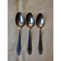 Ложки чайные, 3 шт, СССР, нержавейка (1). См. Описание.