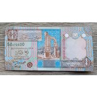 Werty71 Ливия 1/4 динара 2002 UNC Арка Траяна Лептис Магна Крепость Марзук банкнота