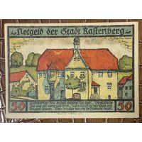 Нодгельд 50 пфеннигов 1921 год. Растенберг. Веймарская республика