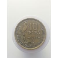 10 Франков Франция 1952 год лот 43 БУКВА B