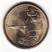 1 доллар США 2014 год Сакагавея Гостеприимство индейцев двор D _состояние UNC