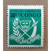 Марка Заир, Конго, герб Республики, 1970 г