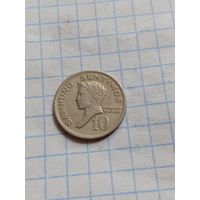 10 сантимов 1968 года