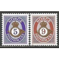 Норвегия. Цифра в овале. Герб. 2002г. Mi#1415-16. Серия.