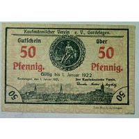 РАСПРОДАЖА!!! - ГЕРМАНИЯ ГАРДЕЛЕГЕН (САКСОНИЯ-АНХАЛЬТ) 50 пфеннигов 1921 год - UNC!