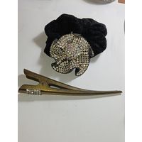 Брошь - заколка  . Распродажа винтажный бижутерии с рубля !