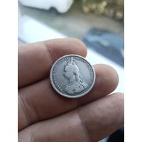 1 шиллинг серебро Великобритания 1887 Виктория