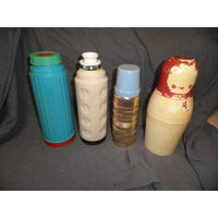 Термос 4 шт. три из СССР,второй слева West Germany.