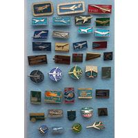 Значки. Самолеты. Авиация. Воздушный флот.