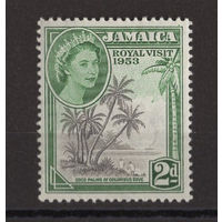 Ямайка / Jamaica 1953 ** 2d, Королевский визит, Кокосовые пальмы в бухте Колумба