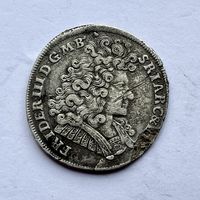 Монета СЕРЕБРО Бранденбург-Пруссия 2/3 талера (Гульдена) 1689 г., Фридрих III. 1688-1701 год ОТЛИЧНЫЕ